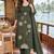 women ethnic motifs embroidered regular thread work  cotton kurta with trousers & with