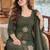 women ethnic motifs embroidered regular thread work  cotton kurta with trousers & with