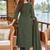 women ethnic motifs embroidered regular thread work  cotton kurta with trousers & with