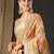 Cream ethnic motifs  georgette designer banarasi saree