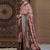 Peach kalamkari zari silk blend saree