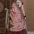 Peach kalamkari zari silk blend saree