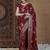 Maroon kalamkari zari silk blend sungudi saree