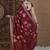 Maroon kalamkari zari silk blend sungudi saree
