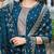 floral embroidered zari round neck straight kurta with trousers & dupatta