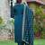 floral embroidered zari round neck straight kurta with trousers & dupatta