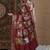 Maroon kalamkari zari silk blend sungudi saree