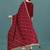 floral yoke design sequinned straight kurta with trousers & dupatta