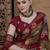 Maroon kalamkari zari silk blend sungudi saree