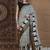 Off white floral zari silk blend sungudi saree