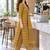 women ethnic motifs printed regular  cotton kurta with trousers & with dupatta