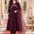 floral embroidered thread work  silk kurta with trousers & dupatta