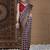 Beige zari silk blend saree