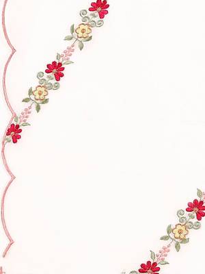 floral embroidered thread work chanderi silk kurta with trousers & dupatta 5
