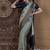 Blue ethnic motifs zari silk blend sungudi saree