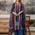 women embroidered sequinned  cotton kurta with trousers & with dupatta