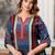 women embroidered sequinned  cotton kurta with trousers & with dupatta