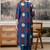 women embroidered sequinned  cotton kurta with trousers & with dupatta