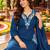 women ethnic motifs embroidered regular thread work  cotton kurta with trousers & with