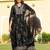 women floral printed panelled thread work kurta with trousers & with dupatta
