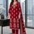 women ethnic motifs printed regular mirror work  cotton kurta with trousers & with dupatta