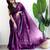 Magenta tissue saree with blouse