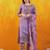 floral yoke design chanderi cotton straight kurta with trousers & dupatta