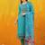 floral embroidered thread work chanderi cotton kurta with trousers & dupatta