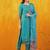 floral embroidered thread work chanderi cotton kurta with trousers & dupatta