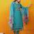 floral embroidered thread work chanderi cotton kurta with trousers & dupatta