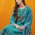 floral embroidered thread work chanderi cotton kurta with trousers & dupatta