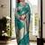 Turquoise woven design organza banarasi saree