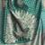 Turquoise woven design organza banarasi saree