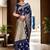 Navy blue woven design zari organza banarasi saree