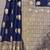 Navy blue woven design zari organza banarasi saree