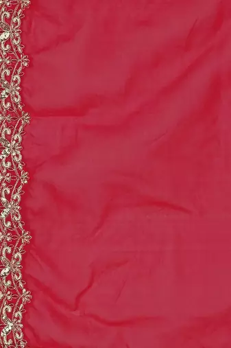 embroidered sequinned straight kurta with trousers & dupatta