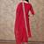 embroidered sequinned straight kurta with trousers & dupatta