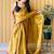 Yellow woven design tissue saree