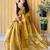 Yellow woven design tissue saree