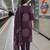 women ethnic motifs printed regular  cotton kurta with trousers & with dupatta