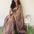 Copper solid tissue saree