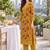 women floral printed regular  cotton kurta with trousers & dupatta