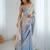 Grey grey embellished  chiffon sarees