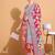 women floral printed  cotton kurta with trousers & with dupatta