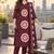 women ethnic motifs printed regular  cotton kurta with trousers & with dupatta