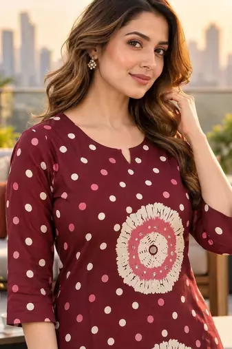 women ethnic motifs printed regular  cotton kurta with trousers & with dupatta