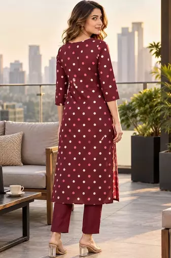 women ethnic motifs printed regular  cotton kurta with trousers & with dupatta