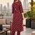 women ethnic motifs printed regular  cotton kurta with trousers & with dupatta