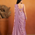 Shoulder pre-pleated solid two-tone pure chiffon ready to wear saree with aari work