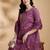 women embroidered sequinned kurta with trousers & with dupatta